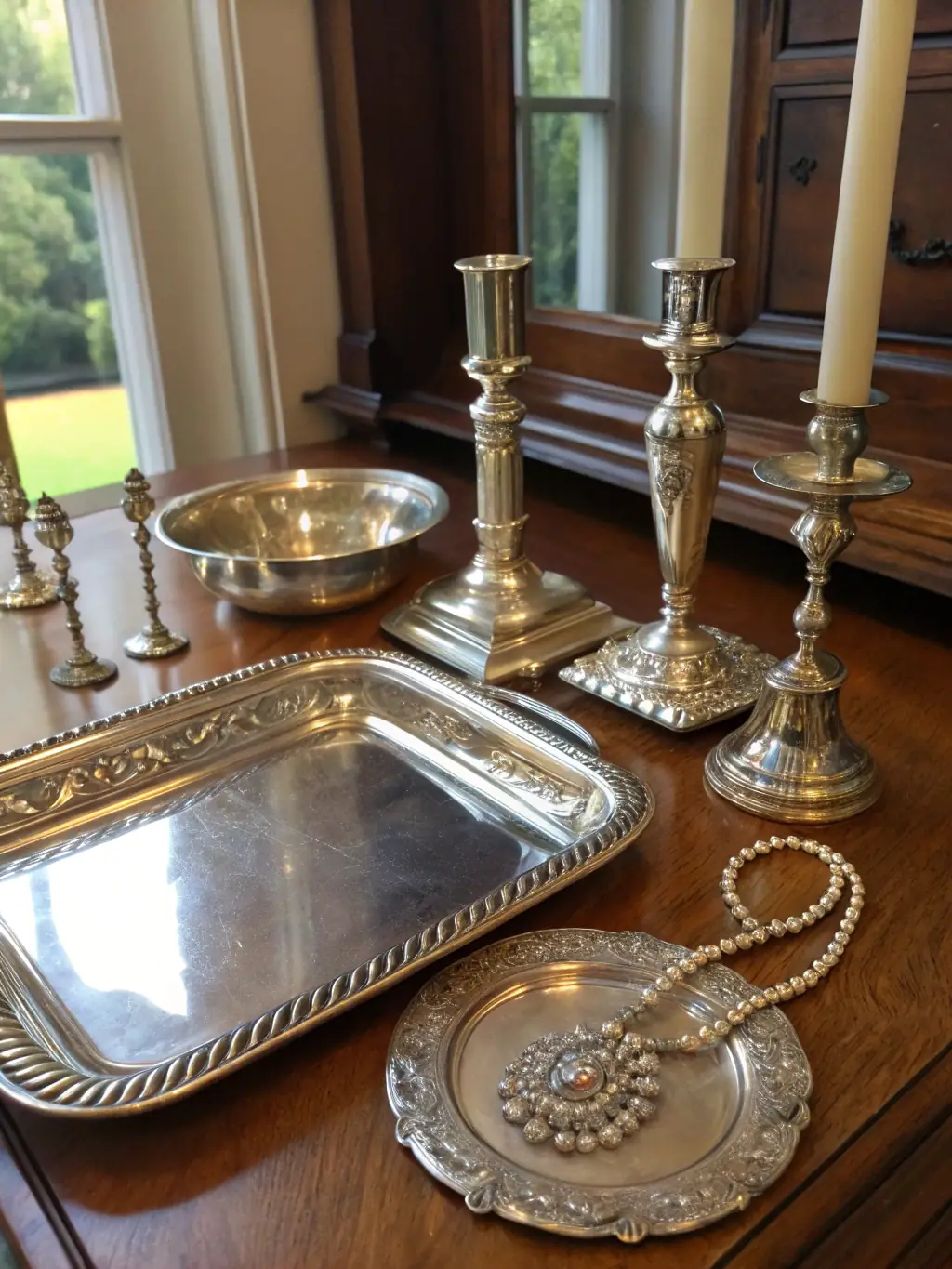 A detailed image of a silver chalice and paten used during Mass in the Visitation monastery, showcasing the craftsmanship and religious significance of these liturgical objects, exhibited at the ARSV museum.